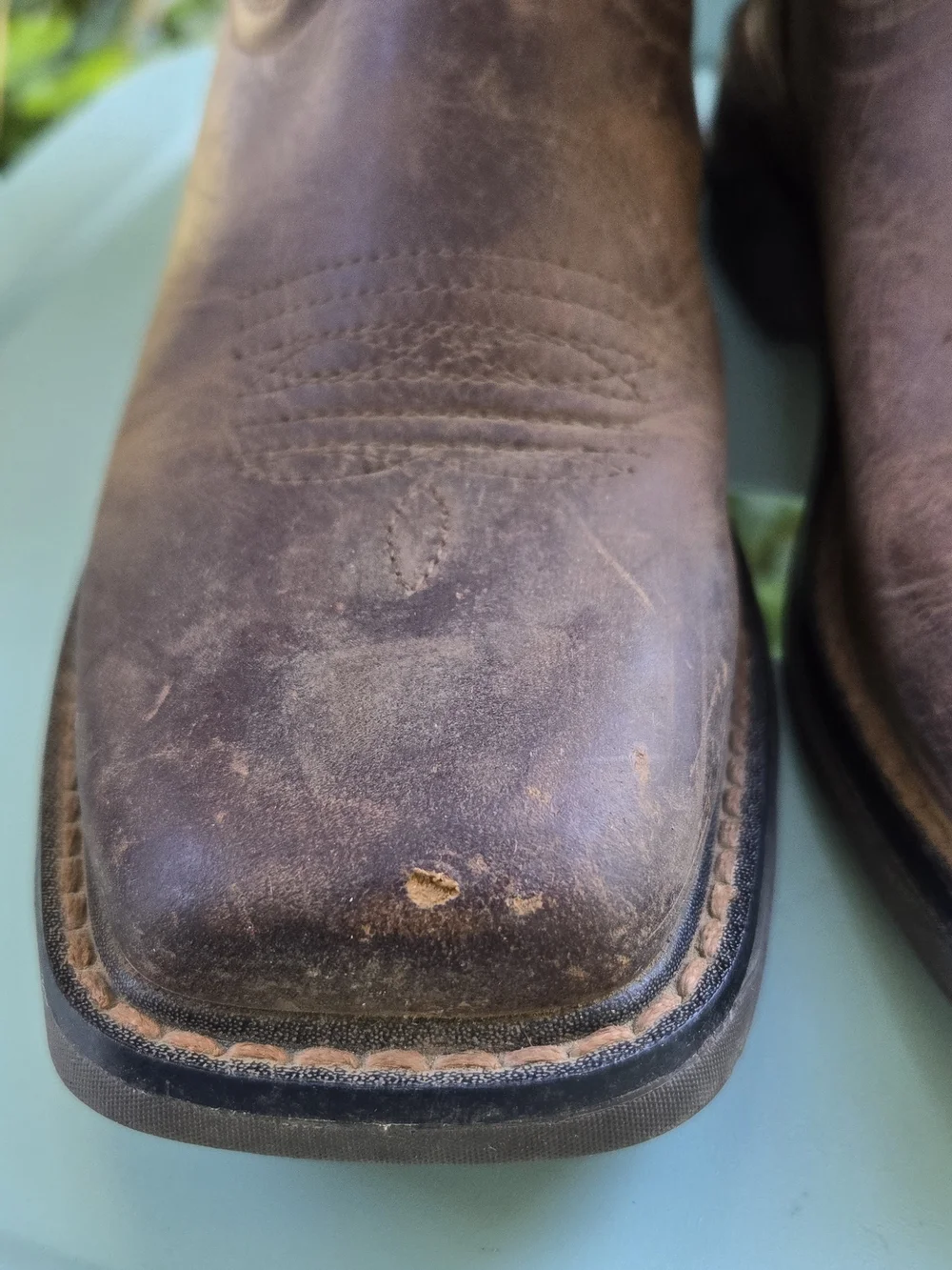 Ariat Brown Embroidered Leather Cowboy Boots